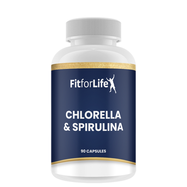 Chlorella & spirulina - 90 vegatarische capsules - 525mg