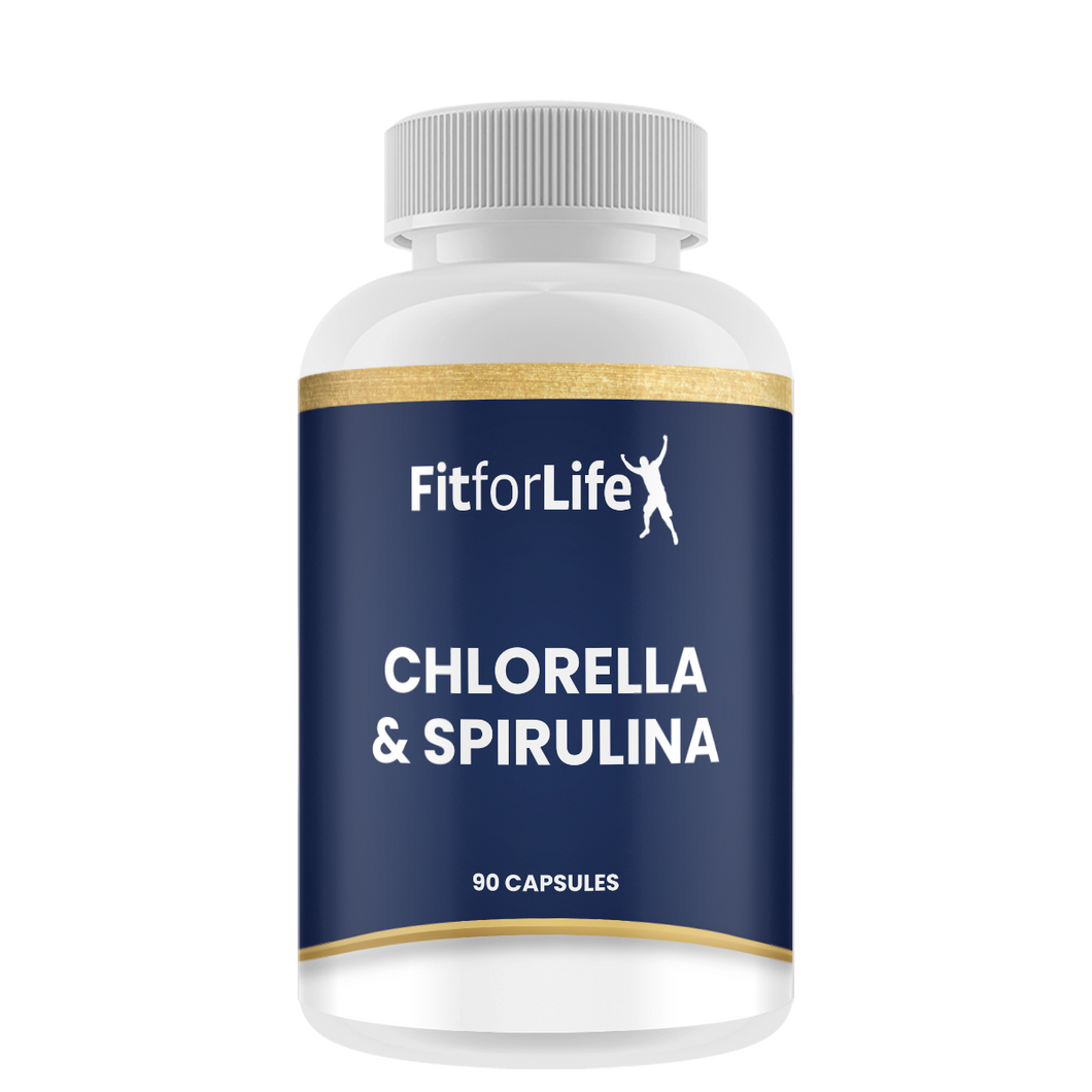 Chlorella & spirulina - 90 vegatarische capsules - 525mg