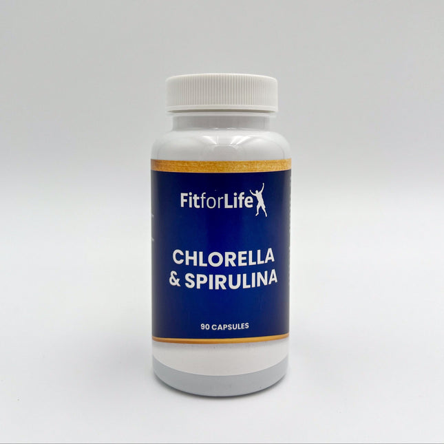 Chlorella & spirulina - 90 vegatarische capsules - 525mg
