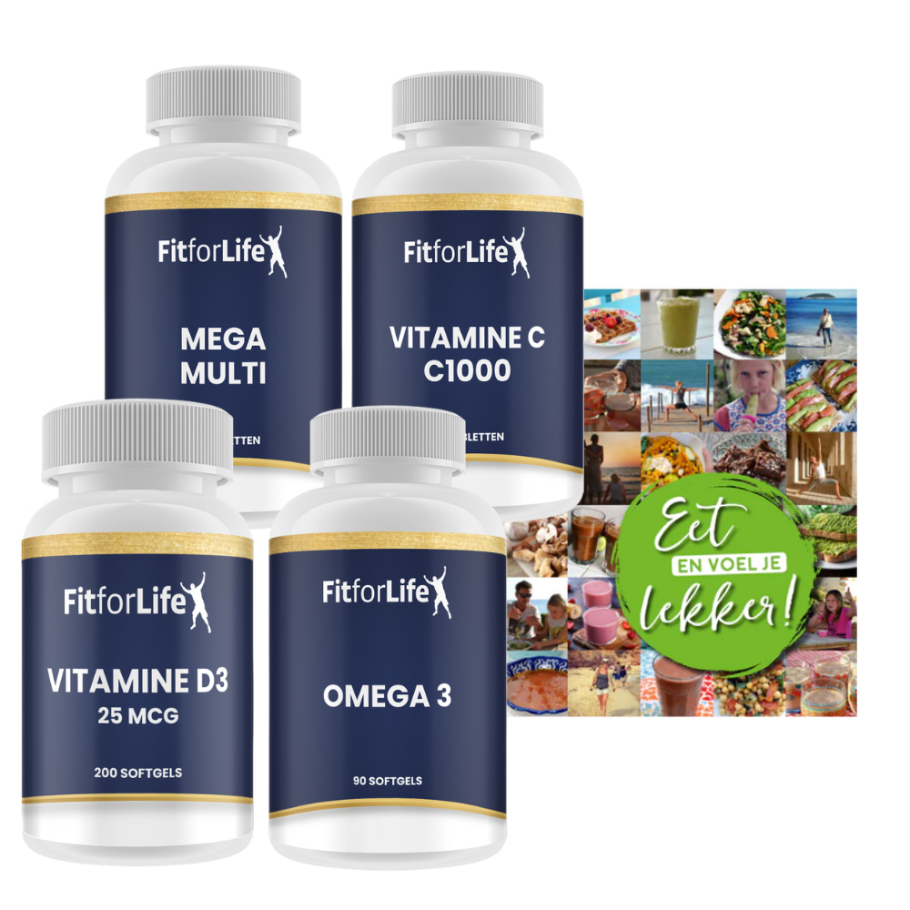 HERFSTDEAL (Mega Multi, Vitamine D3, Omega 3, Vitamine C1000 + receptenboek)